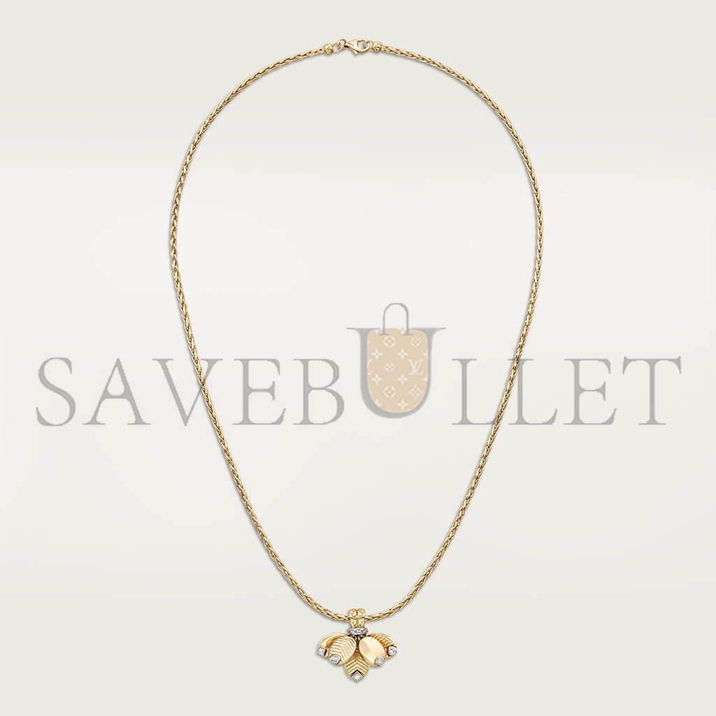 CARTIER GRAIN YELLOW GOLD DE CAFÉ NECKLACE B7224964